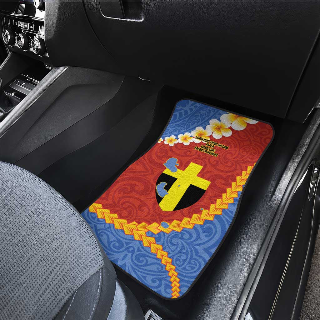 Tafea Province Car Mats Vanuatu Pattern Map - Plumeria Flag Color LT14 - Polynesian Pride
