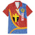 Tafea Province Family Matching Summer Maxi Dress and Hawaiian Shirt Vanuatu Pattern Map - Plumeria Flag Color