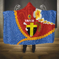 Tafea Province Hooded Blanket Vanuatu Pattern Map - Plumeria Flag Color LT14 - Polynesian Pride