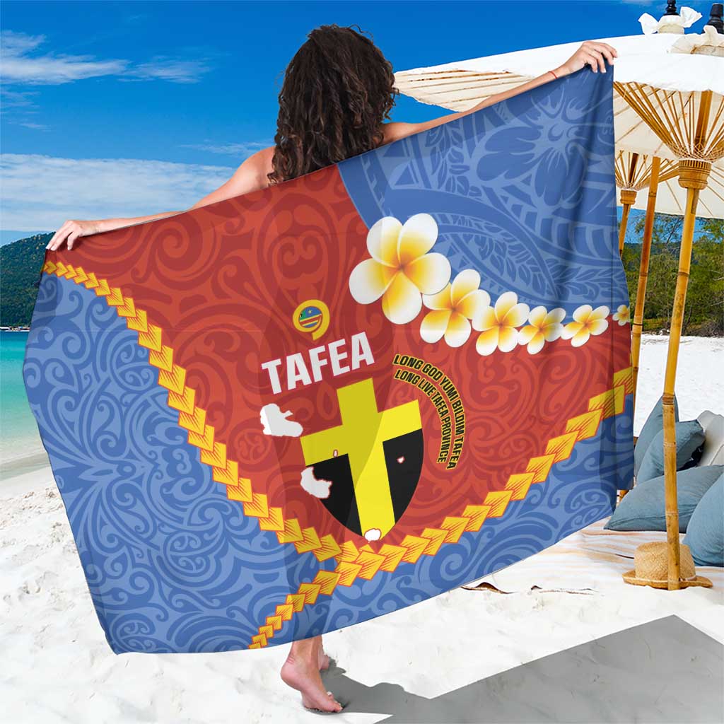 Tafea Province Sarong Vanuatu Pattern Map - Plumeria Flag Color