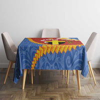 Tafea Province Tablecloth Vanuatu Pattern Map - Plumeria Flag Color LT14 - Polynesian Pride