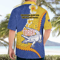 Torba Province Hawaiian Shirt Vanuatu Pattern Crocodile - Plumeria Flag Color LT14 - Polynesian Pride