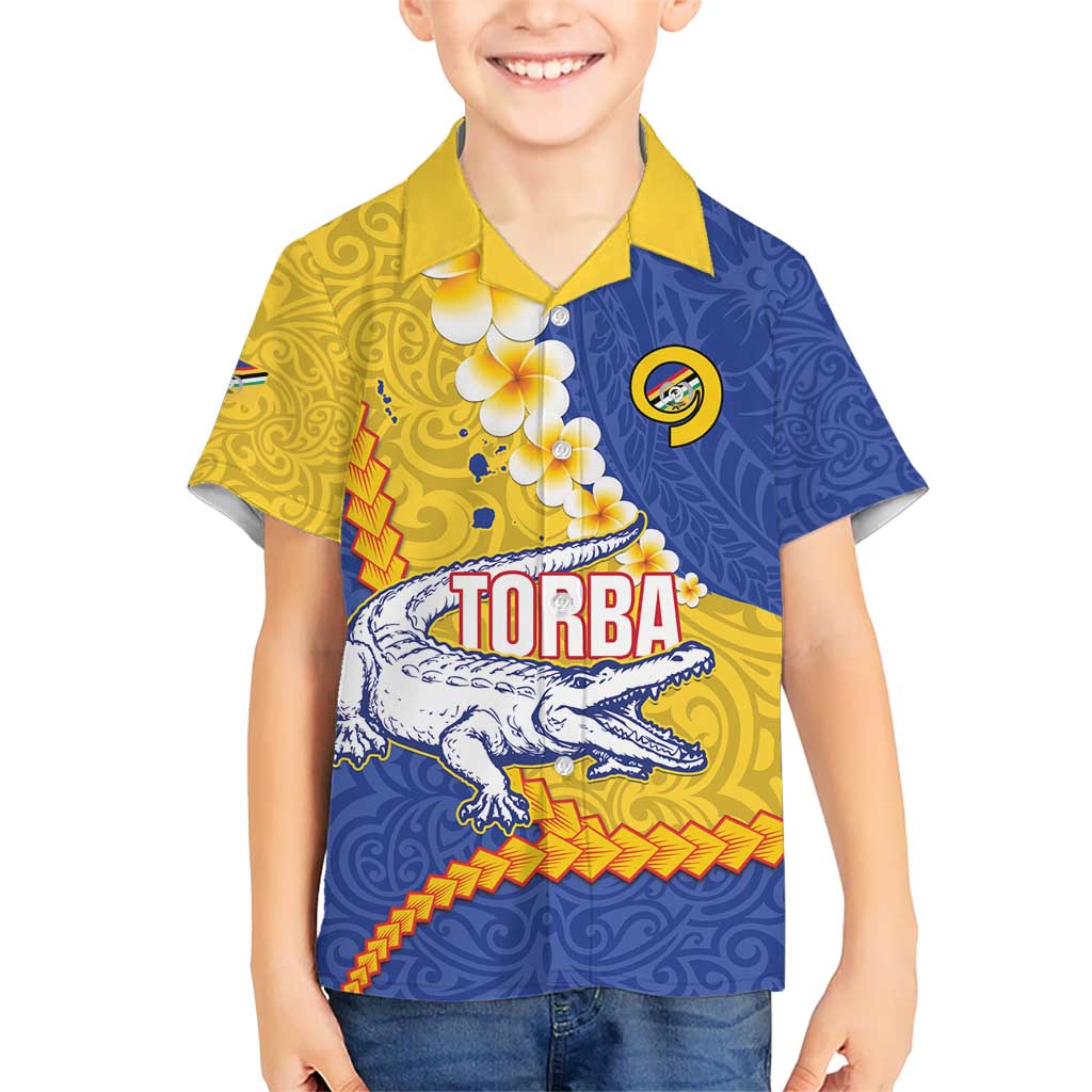 Torba Province Hawaiian Shirt Vanuatu Pattern Crocodile - Plumeria Flag Color LT14 - Polynesian Pride