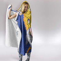 Torba Province Hooded Blanket Vanuatu Pattern Crocodile - Plumeria Flag Color LT14 - Polynesian Pride