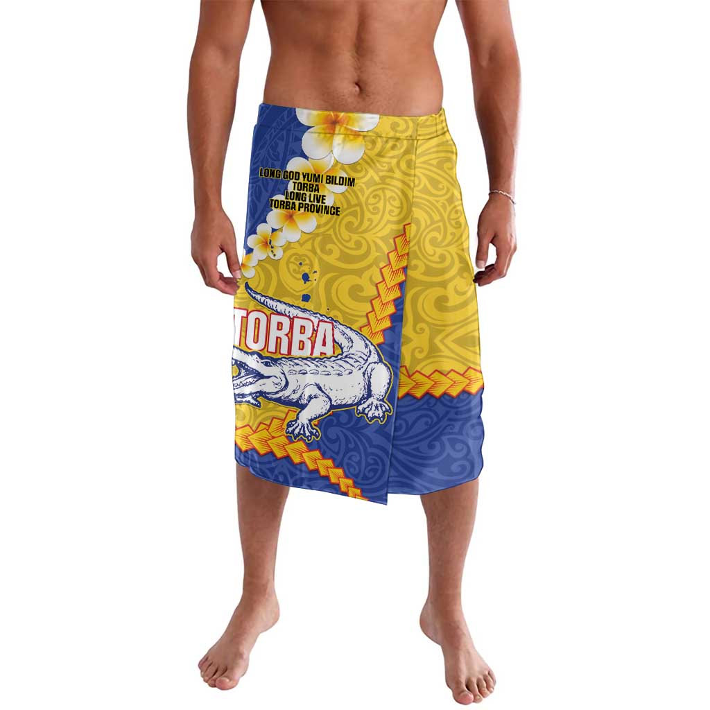 Torba Province Lavalava Vanuatu Pattern Crocodile - Plumeria Flag Color LT14 Yellow - Polynesian Pride