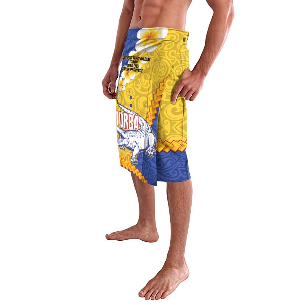 Torba Province Lavalava Vanuatu Pattern Crocodile - Plumeria Flag Color LT14 - Polynesian Pride