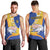 Torba Province Men Tank Top Vanuatu Pattern Crocodile - Plumeria Flag Color