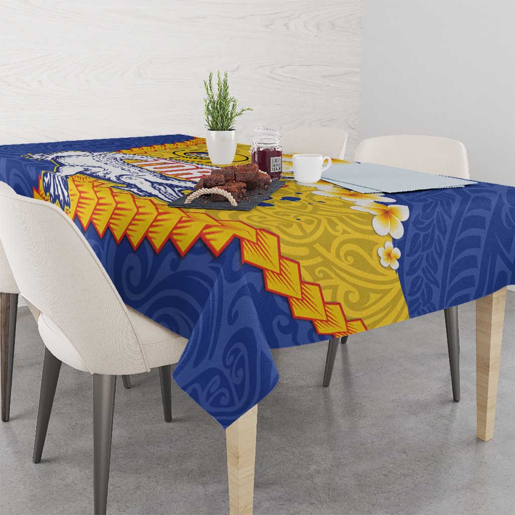 Torba Province Tablecloth Vanuatu Pattern Crocodile - Plumeria Flag Color LT14 - Polynesian Pride