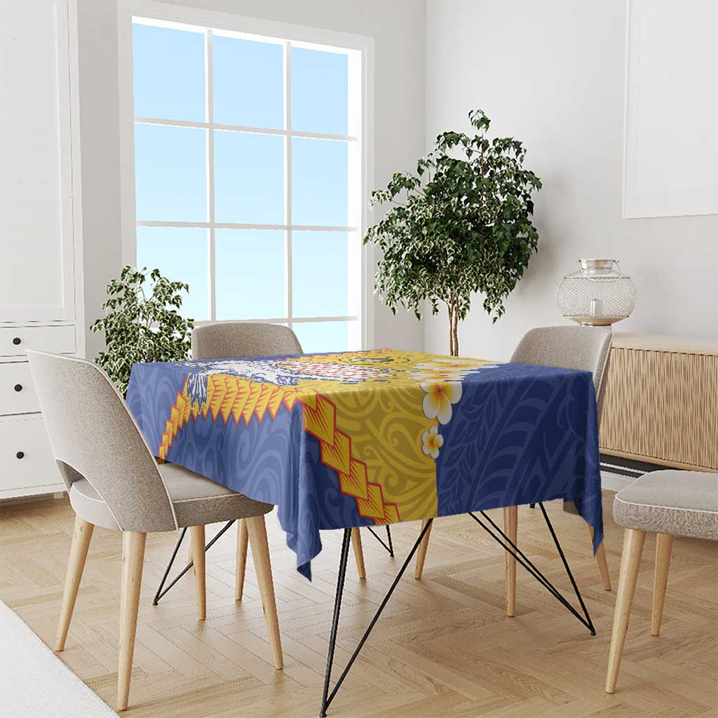 Torba Province Tablecloth Vanuatu Pattern Crocodile - Plumeria Flag Color LT14 - Polynesian Pride