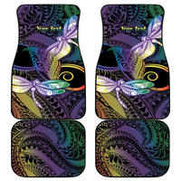 Personalized Polynesian Memorial Car Mats Dragonflies Appear When Angels Are Near LT14 - Polynesian Pride