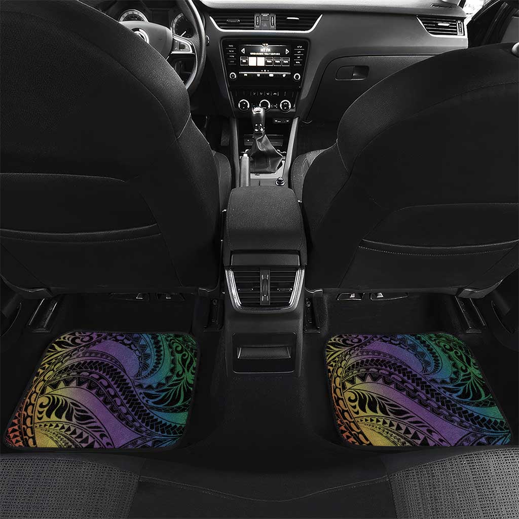 Personalized Polynesian Memorial Car Mats Dragonflies Appear When Angels Are Near LT14 Set 2pcs - Back Colorful - Polynesian Pride