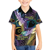 Personalized Polynesian Memorial Hawaiian Shirt Dragonflies Appear When Angels Are Near LT14 - Polynesian Pride