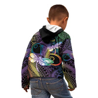 Personalized Polynesian Memorial Kid Hoodie Dragonflies Appear When Angels Are Near