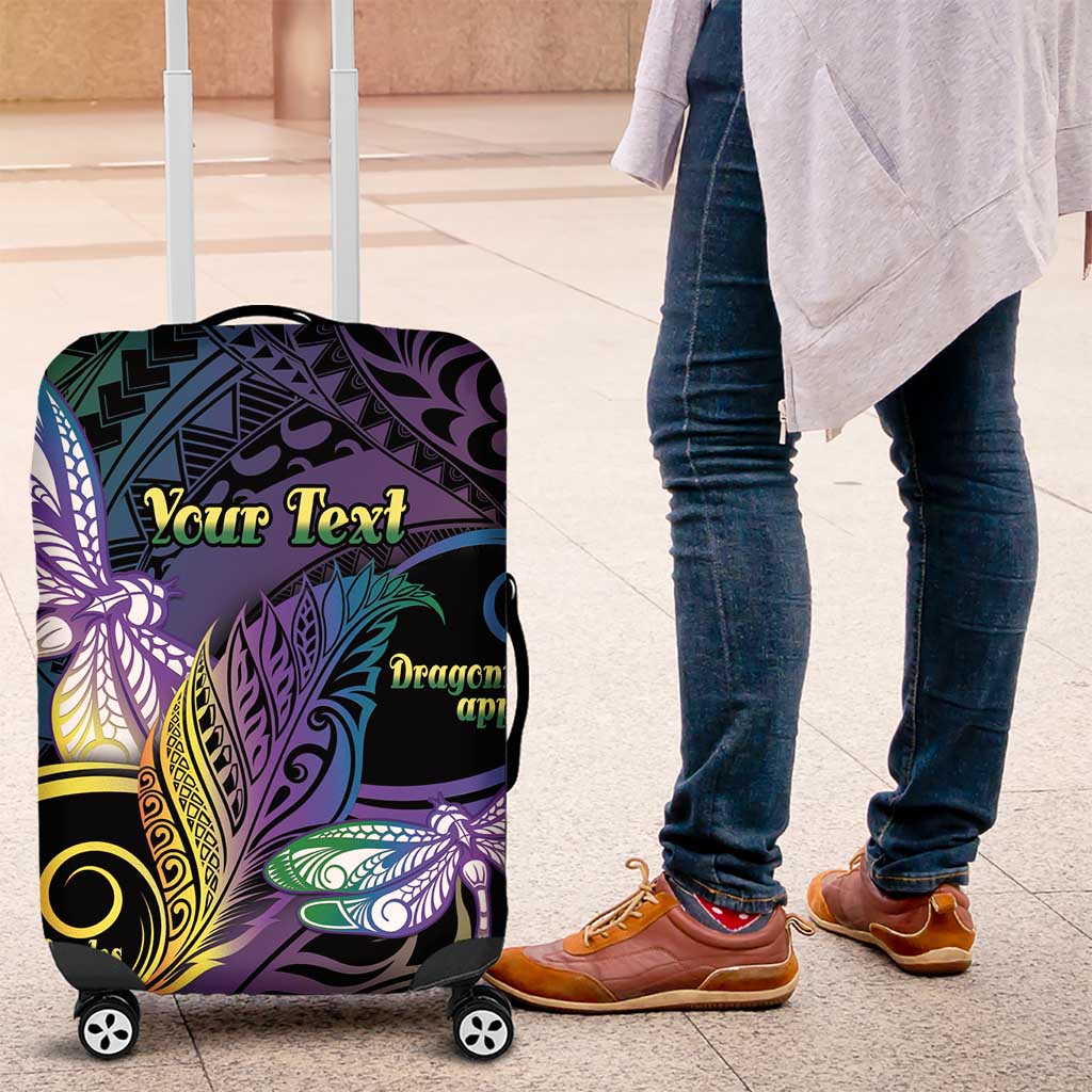 Personalized Polynesian Memorial Luggage Cover Dragonflies Appear When Angels Are Near