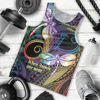 Personalized Polynesian Memorial Men Tank Top Dragonflies Appear When Angels Are Near LT14 - Polynesian Pride