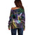 Personalized Polynesian Memorial Off Shoulder Sweater Dragonflies Appear When Angels Are Near