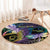 Personalized Polynesian Memorial Round Carpet Dragonflies Appear When Angels Are Near