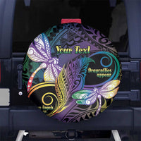 Personalized Polynesian Memorial Spare Tire Cover Dragonflies Appear When Angels Are Near LT14 No hole Colorful - Polynesian Pride