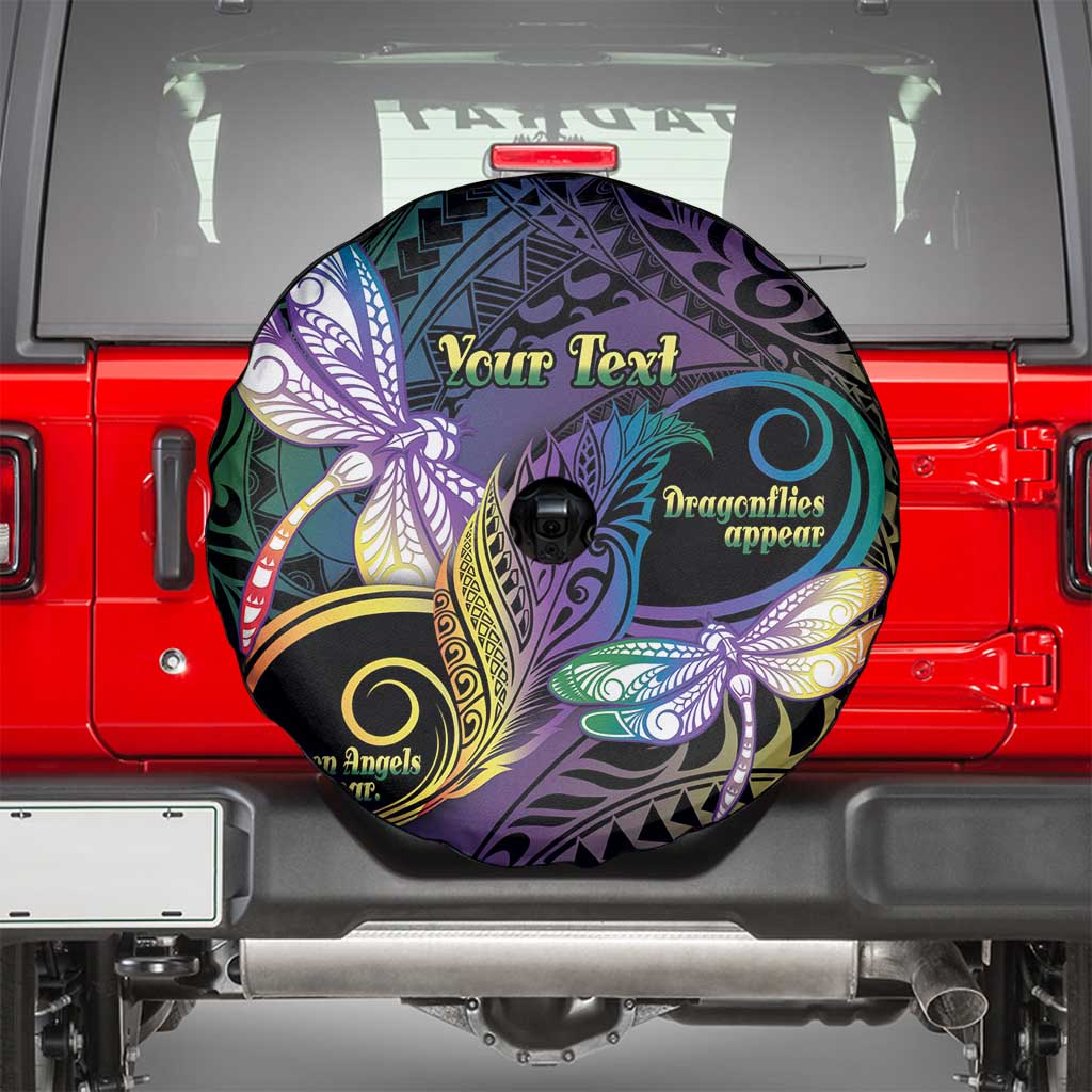 Personalized Polynesian Memorial Spare Tire Cover Dragonflies Appear When Angels Are Near LT14 - Polynesian Pride