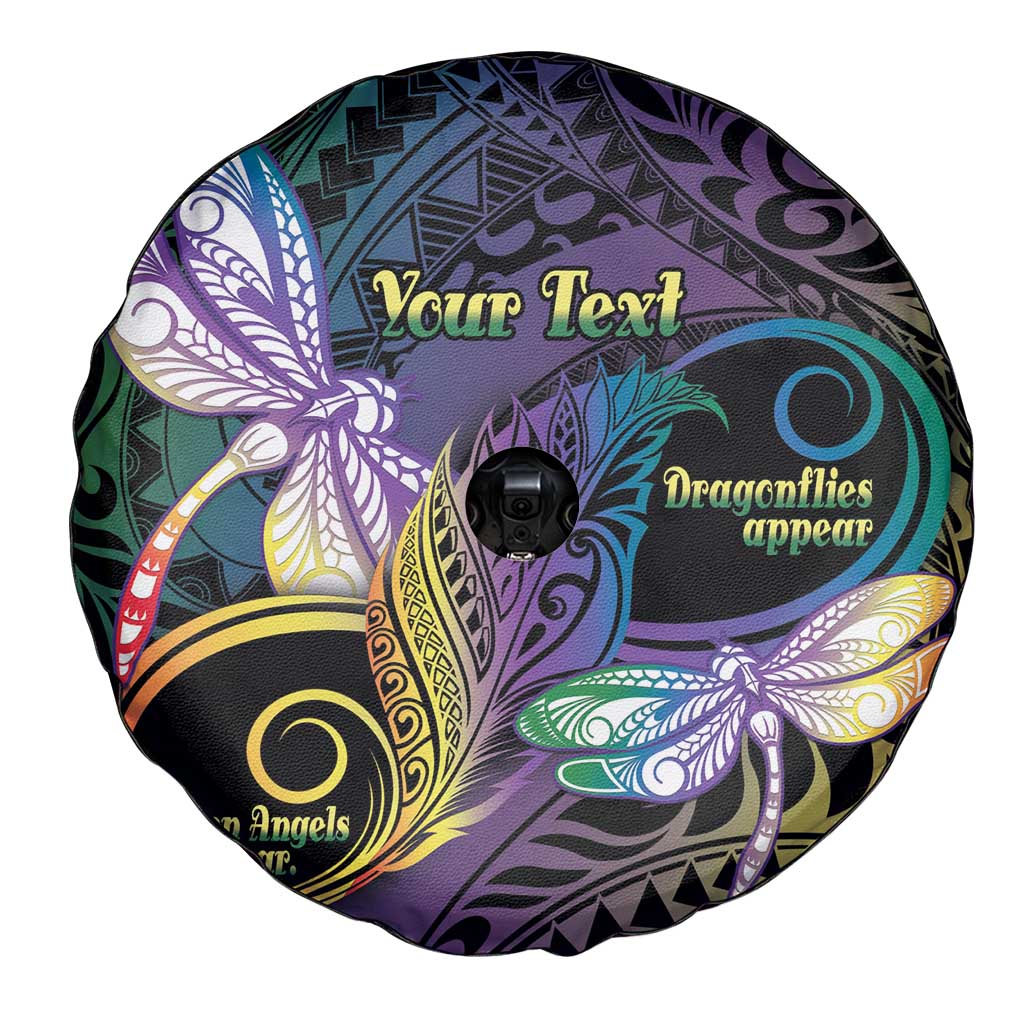 Personalized Polynesian Memorial Spare Tire Cover Dragonflies Appear When Angels Are Near LT14 - Polynesian Pride