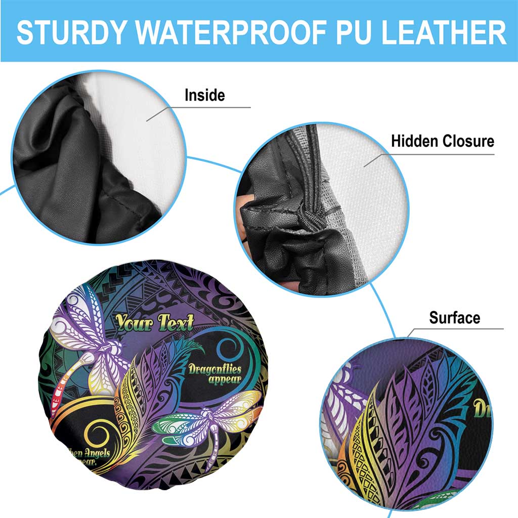 Personalized Polynesian Memorial Spare Tire Cover Dragonflies Appear When Angels Are Near LT14 - Polynesian Pride
