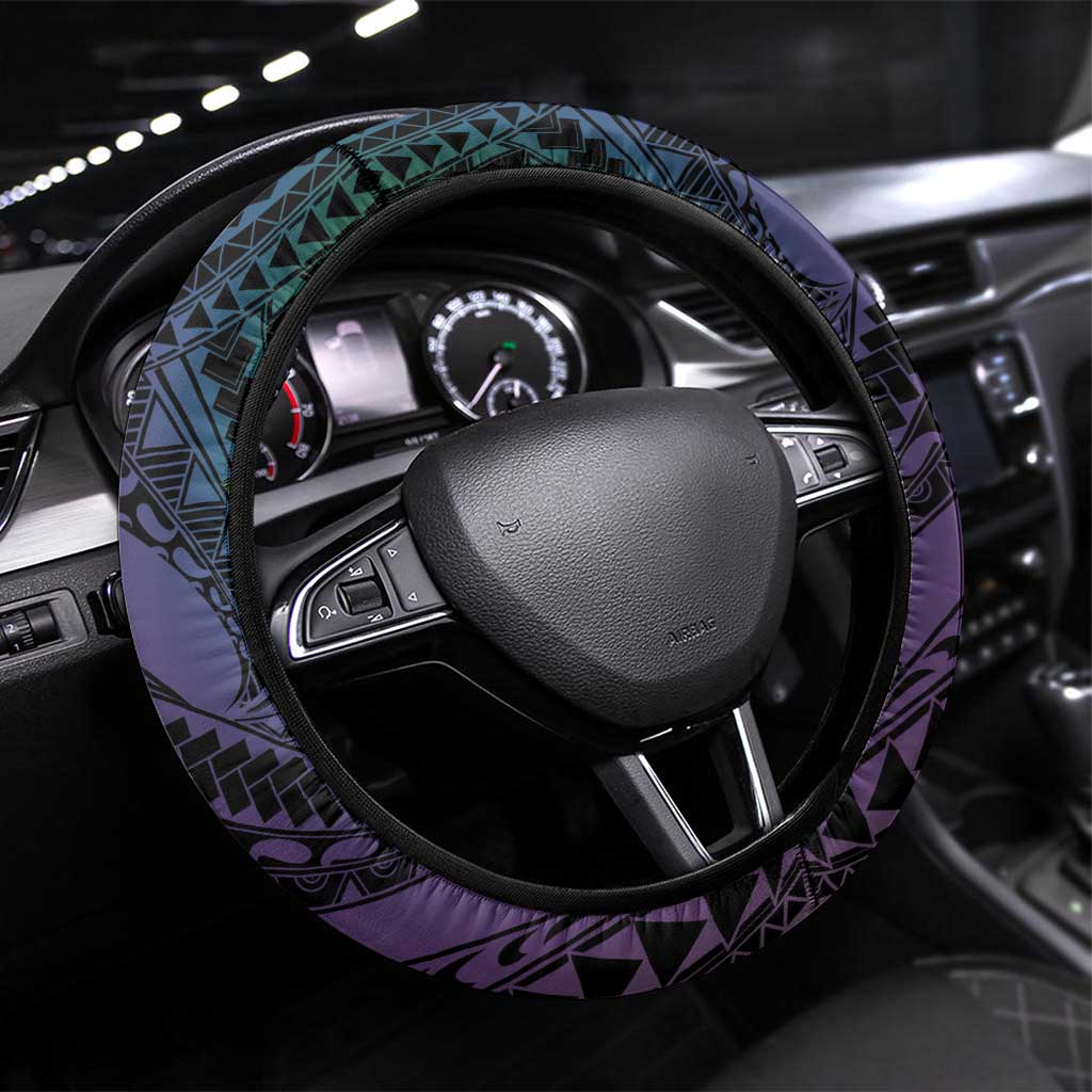 Polynesian Memorial Steering Wheel Cover Dragonflies Appear When Angels Are Near LT14 Universal Fit Colorful - Polynesian Pride