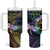 Personalized Polynesian Memorial Tumbler With Handle Dragonflies Appear When Angels Are Near