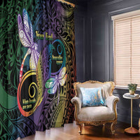 Personalized Polynesian Memorial Window Curtain Dragonflies Appear When Angels Are Near LT14 - Polynesian Pride