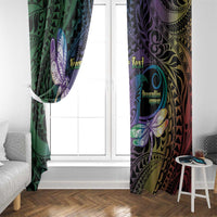 Personalized Polynesian Memorial Window Curtain Dragonflies Appear When Angels Are Near LT14 - Polynesian Pride
