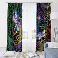Personalized Polynesian Memorial Window Curtain Dragonflies Appear When Angels Are Near LT14 - Polynesian Pride