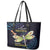 As Long As I Breathe You'll Be Remembered Leather Tote Bag Dragonflies Memorial - Polynesian Pattern