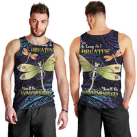 As Long As I Breathe You'll Be Remembered Men Tank Top Dragonflies Memorial - Polynesian Pattern LT14 - Polynesian Pride