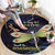 As Long As I Breathe You'll Be Remembered Round Carpet Dragonflies Memorial - Polynesian Pattern