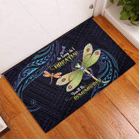 As Long As I Breathe You'll Be Remembered Rubber Doormat Dragonflies Memorial - Polynesian Pattern