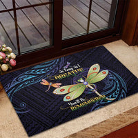 As Long As I Breathe You'll Be Remembered Rubber Doormat Dragonflies Memorial - Polynesian Pattern