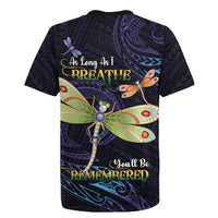 As Long As I Breathe You'll Be Remembered Rugby Jersey Dragonflies Memorial - Polynesian Pattern LT14 - Polynesian Pride