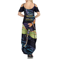 As Long As I Breathe You'll Be Remembered Summer Maxi Dress Dragonflies Memorial - Polynesian Pattern LT14 - Polynesian Pride