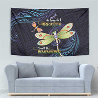 As Long As I Breathe You'll Be Remembered Tapestry Dragonflies Memorial - Polynesian Pattern