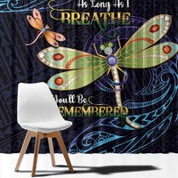 As Long As I Breathe You'll Be Remembered Window Curtain Dragonflies Memorial - Polynesian Pattern LT14 - Polynesian Pride