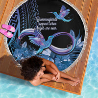 Polynesian Memorial Beach Blanket Hummingbirds Appear When Angels Are Near LT14 - Polynesian Pride