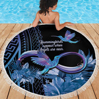 Polynesian Memorial Beach Blanket Hummingbirds Appear When Angels Are Near LT14 - Polynesian Pride