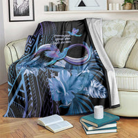 Polynesian Memorial Blanket Hummingbirds Appear When Angels Are Near LT14 Black - Polynesian Pride