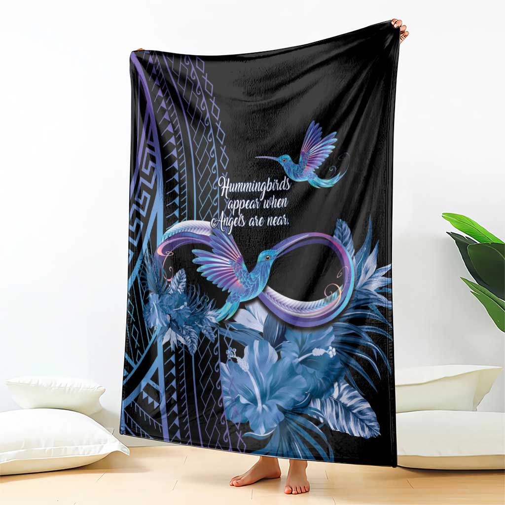 Polynesian Memorial Blanket Hummingbirds Appear When Angels Are Near LT14 - Polynesian Pride