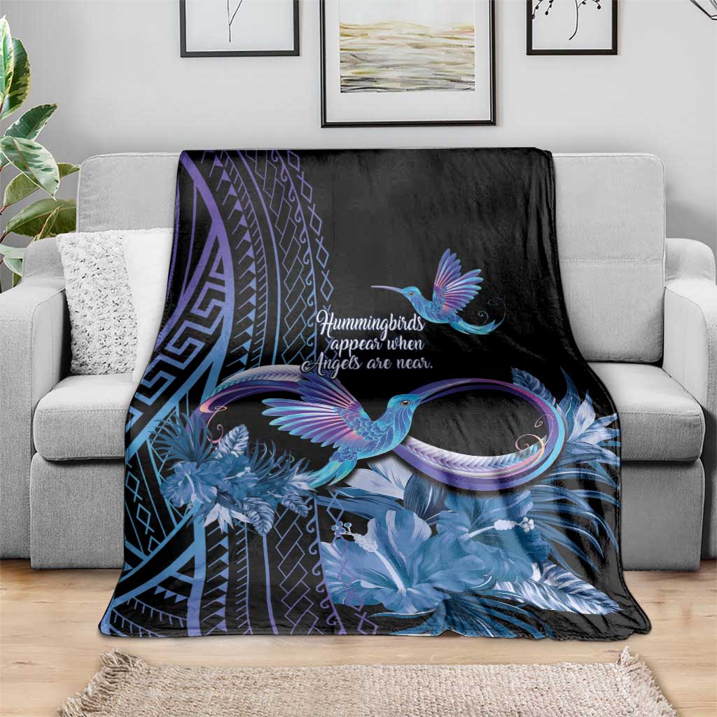 Polynesian Memorial Blanket Hummingbirds Appear When Angels Are Near LT14 - Polynesian Pride