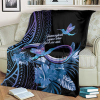 Polynesian Memorial Blanket Hummingbirds Appear When Angels Are Near LT14 - Polynesian Pride