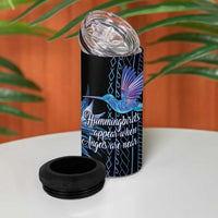 Polynesian Memorial 4 in 1 Can Cooler Tumbler Hummingbirds Appear When Angels Are Near LT14