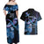 Polynesian Memorial Couples Matching Off Shoulder Maxi Dress and Hawaiian Shirt Hummingbirds Appear When Angels Are Near LT14