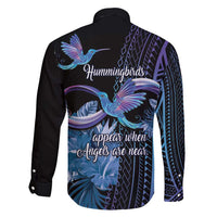 Polynesian Memorial Family Matching Mermaid Dress and Hawaiian Shirt Hummingbirds Appear When Angels Are Near LT14