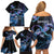 Polynesian Memorial Family Matching Off Shoulder Short Dress and Hawaiian Shirt Hummingbirds Appear When Angels Are Near LT14