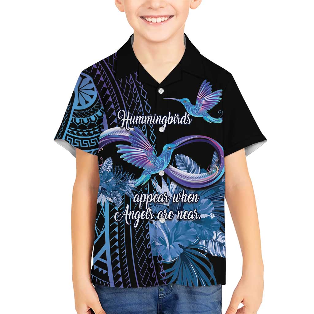 Polynesian Memorial Hawaiian Shirt Hummingbirds Appear When Angels Are Near LT14